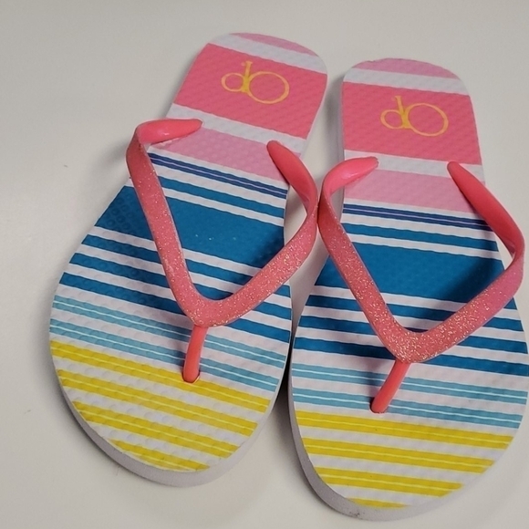 OP Shoes - OP bight pink/yellow flip flops -  5/6